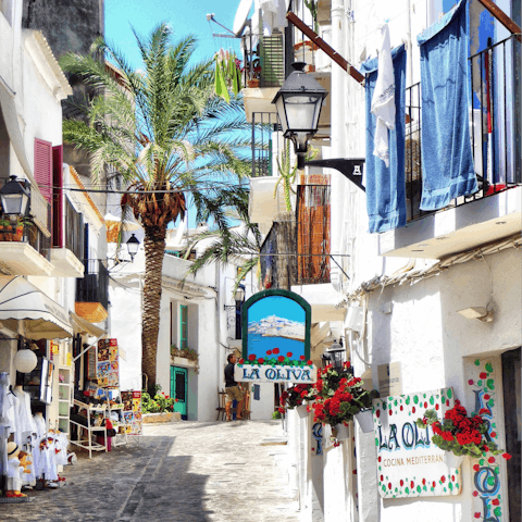 Discover picturesque Ibiza Town – a 20 kilometre drive away