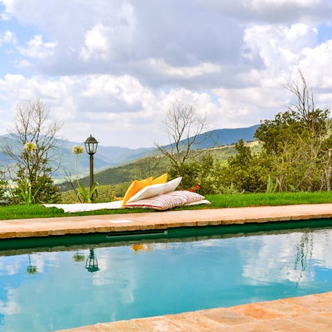Take a refreshing swim in your private pool