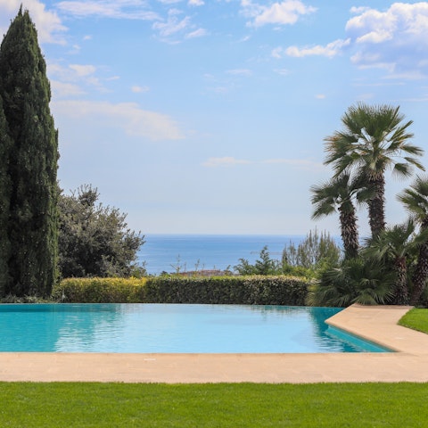 Soak up the sea view from the private infinity pool