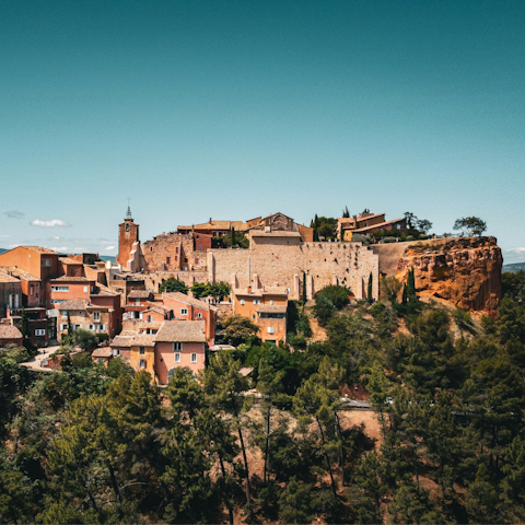 Explore the Medieval village of Roussillon – a ten-minute drive away