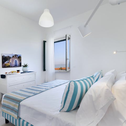 Feel the cool sea breeze as you drift off to sleep
