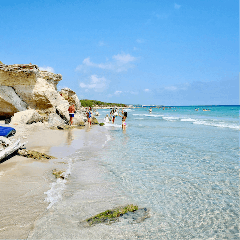 Make the 10km journey over to the Puglian coastline and splash about in the Adriatic Sea