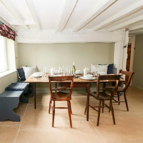 Unwind and share stories at the dining table