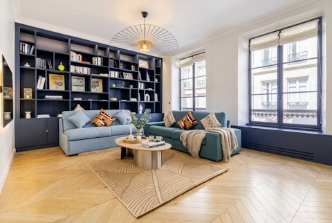 Curl up with a book in the light-filled living room