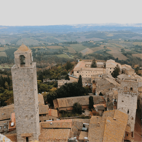 Venture into San Gimignano, a few kilometres away