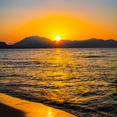 Catch a spectacular sunset from nearby Balestrate beach