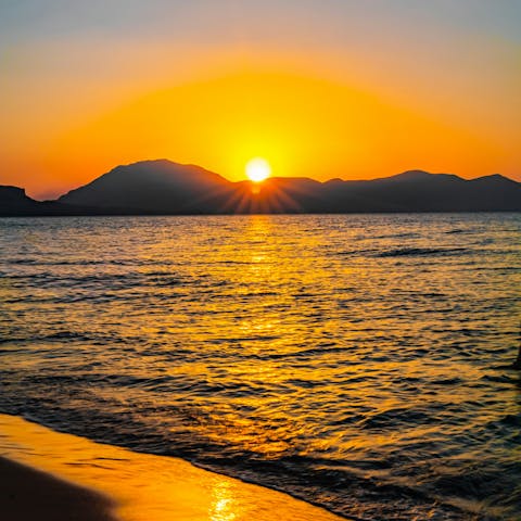 Catch a spectacular sunset from nearby Balestrate beach