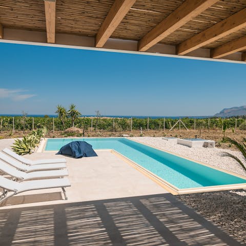 Stat your day with a swim in the picturesque pool