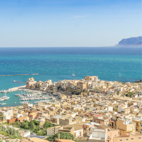 Stay a fifteen-minute drive from Castellammare del Golfo