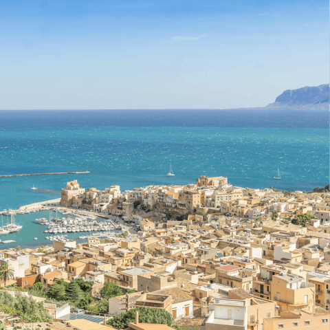 Stay a fifteen-minute drive from Castellammare del Golfo