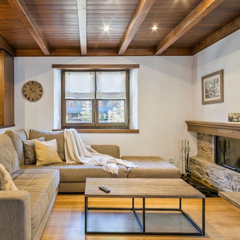 Light the fire and enjoy the relaxing ambience of this stylish home