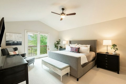 Breathe in the tree-lined views from your private outdoor retreat