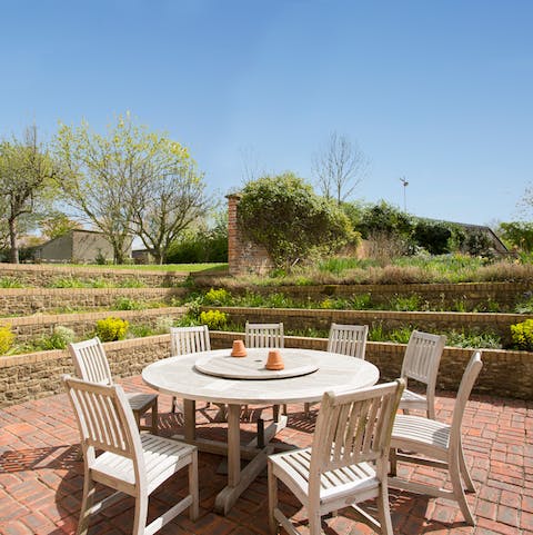 Dine alfresco on summer evenings