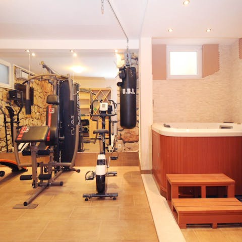 Hop in this jacuzzi or keep fit in the gym when you feel like escaping the sunshine