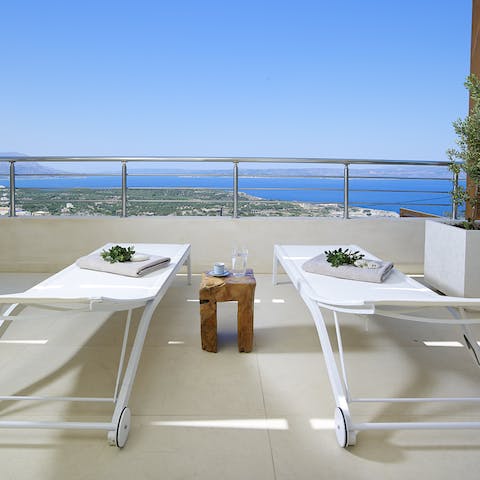 Top up your tan on your private terrace