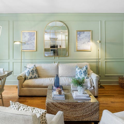 Put your feet up and relax in the comfy lounge