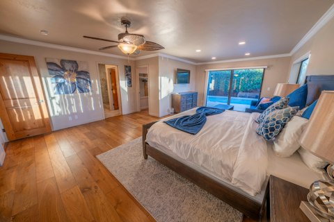 Slip directly into the pool from the main bedroom without missing a moment