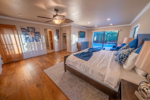 Slip directly into the pool from the main bedroom without missing a moment