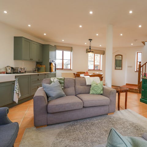 Spend cosy evenings in after exploring the surrounding countryside