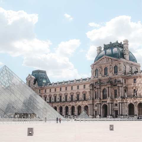 Call in on Mona Lisa at the Louvre Museum, it’s just around the corner