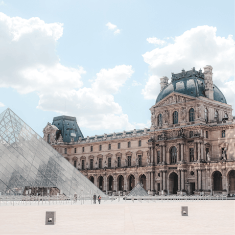 Call in on Mona Lisa at the Louvre Museum, it’s just around the corner