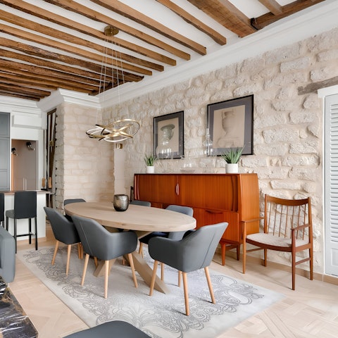 Pick up flaky croissants from the local boulangerie for a lazy breakfast here