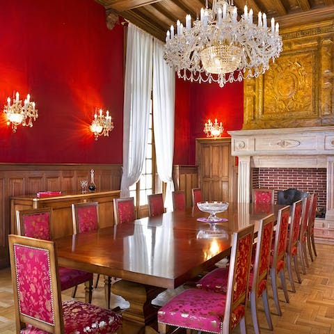 Host formal dinners in the grand dining room