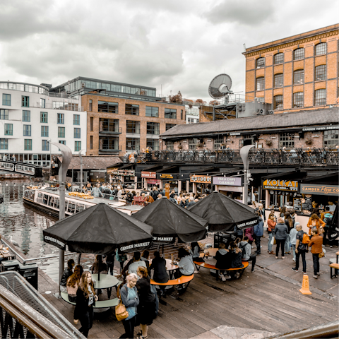 Explore Camden Market, just a ten-minute walk away