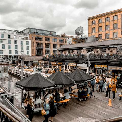 Explore Camden Market, just a ten-minute walk away