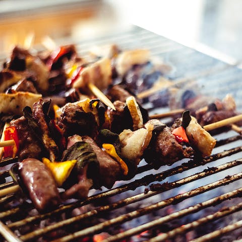 Fire up the grill and have a long lazy lunch by the pool