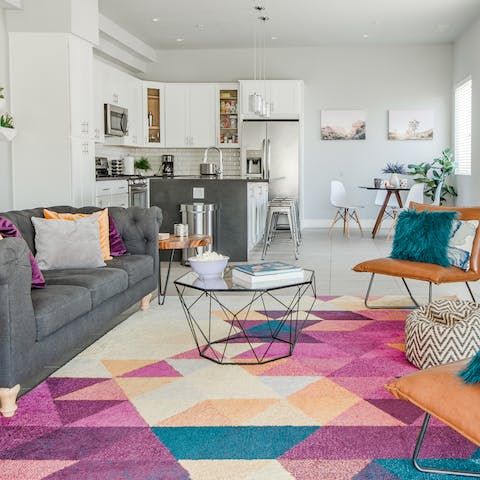 Enjoy socialising with your group in the open-plan living space