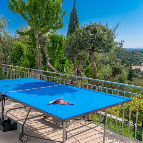 Challenge your group to a round of ping pong
