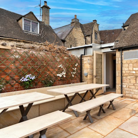 Gather around to enjoy a barbecued lunch alfresco