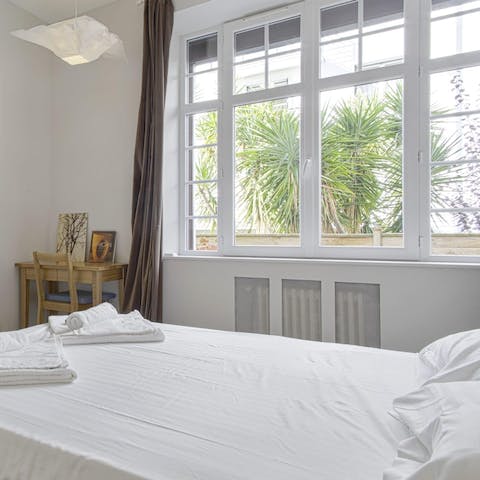 Get a good night's sleep in the minimal yet comfortable bedrooms