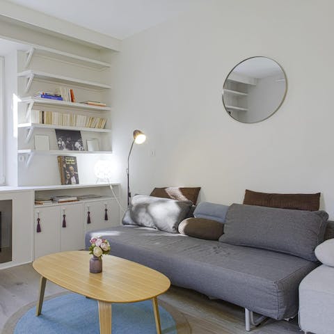 Make yourself at home in the light and bright living space