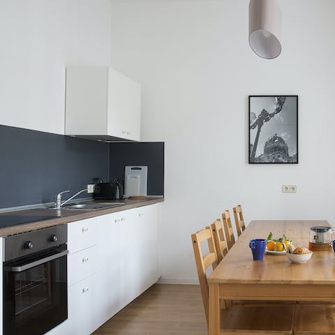 Spend time together in the open-plan kitchen and dining room