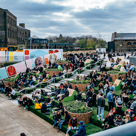 Explore Coal Drops Yard, a short walk away