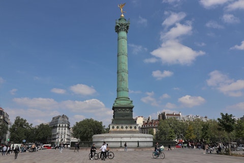 Discover Place de la Bastille, symbol of French revolution and vibrant urban hub, a nine-minute walk