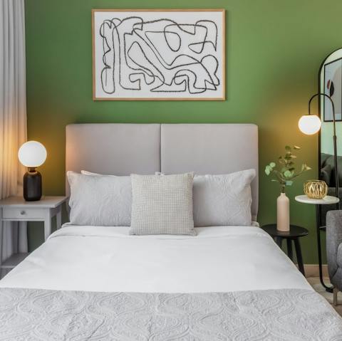 Get a good night's sleep in the comfy bed