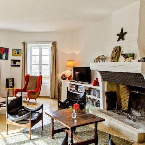 Relax in front of an open fire