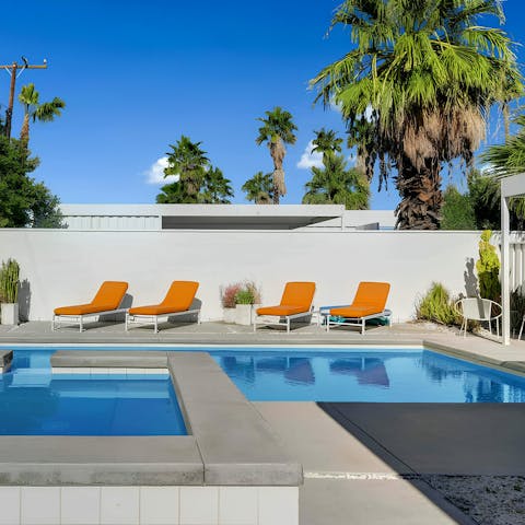 Unwind in the pool or soak up the sun on a lounger