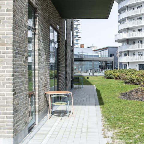 Have a glass of Danish aquavit on the terrace