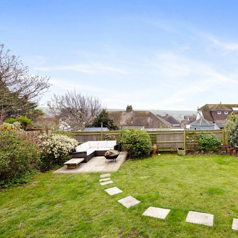 Relax in the sun on the outdoor sofa