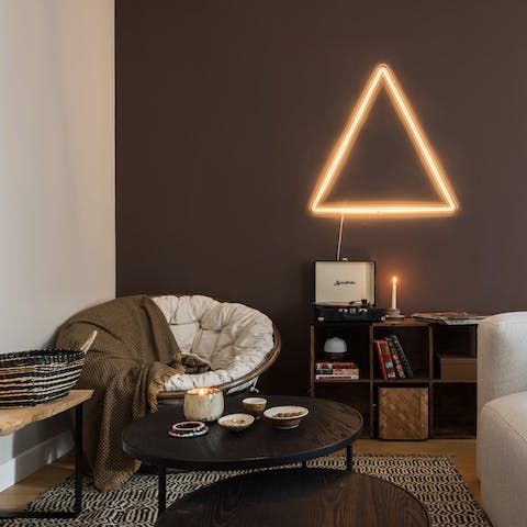 Set the mood and play something from the vinyl collection