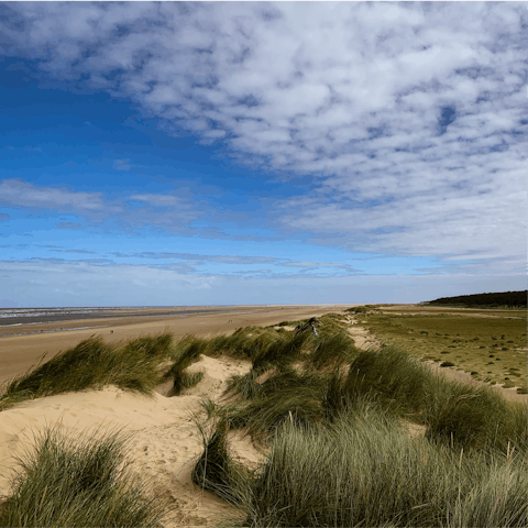 Breathe in the fresh coastal air at nearby Holkham Bay