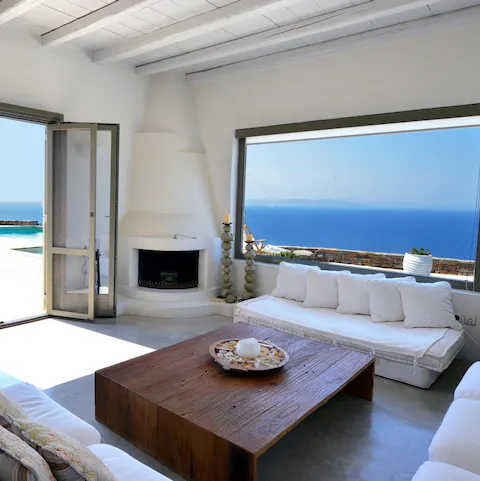 Soak up breathtaking views over the Aegean Sea
