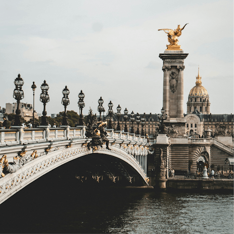Wander down to the Seine and see the famous Pont Alexandre III