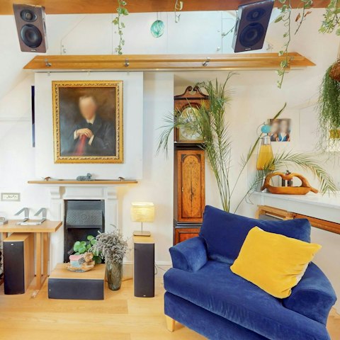 Make yourself at home in the characterful living area