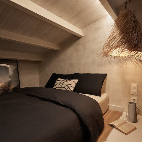 Curl up under the soft sheets