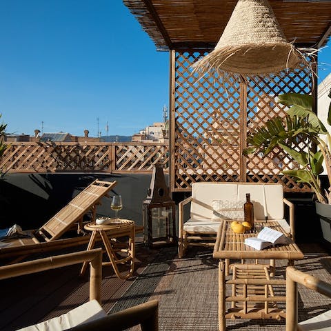 Catch the sun on the terrace